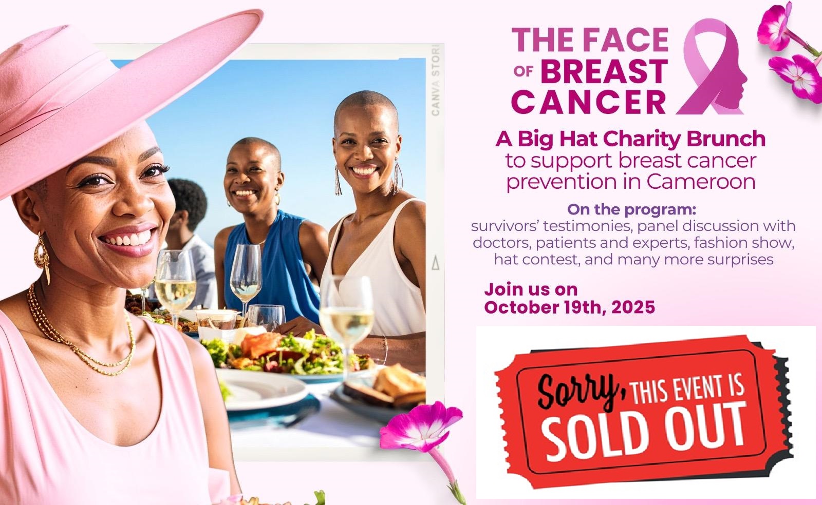 Ticket to the Big Hat Charity Brunch – "The Face of Cancer"